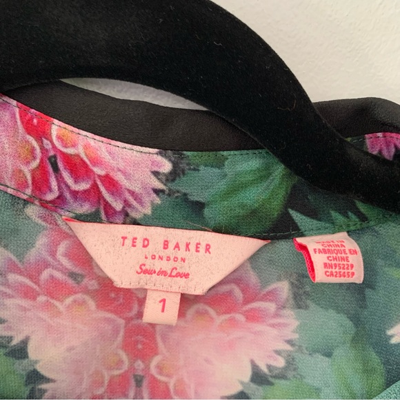 Ted Baker Floral Top size 1 - Picture 5 of 6